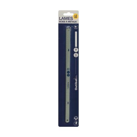 Lot De 3 Lames De Scie à Métaux Bi-métal - 300 Mm (24 Dents/pouce) - Outibat (1/2)