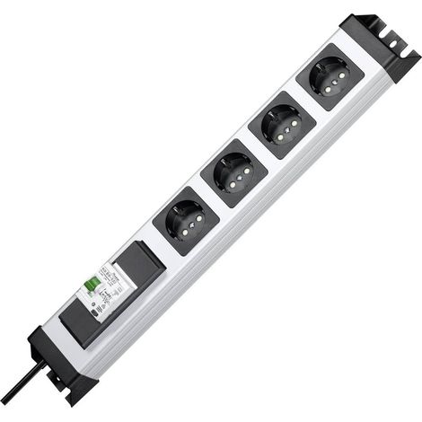 Kopp 228120012 Multipresa 4 vie Grigio, Nero Schuko 1 pz. (1/2)