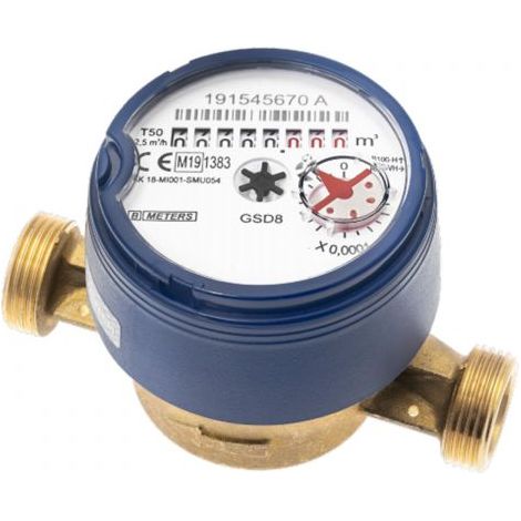 CONTATORE ACQUA 1/2" BMETERS GSD8 QUADRANTE ASCIUTTO GETTO UNICO