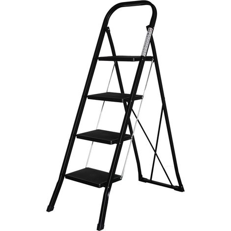 Escabeau pliable 4 marches - Noir
