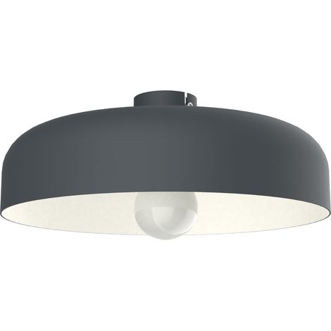 LUMICOM TUZZI Plafoniera, 1xE27, max 42W, metallo, antracite/bianco, D.40cm
