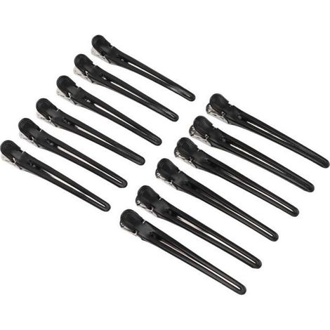 Pinces à cheveux - - 12 pièces - Robustes - Anti-glisse - Haute qualité (1/4)