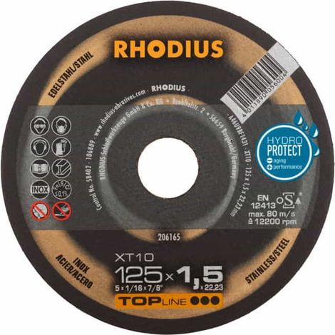 RHODIUS XT10, 50 Stück, 125 x 1,5 mm, Trennscheibe