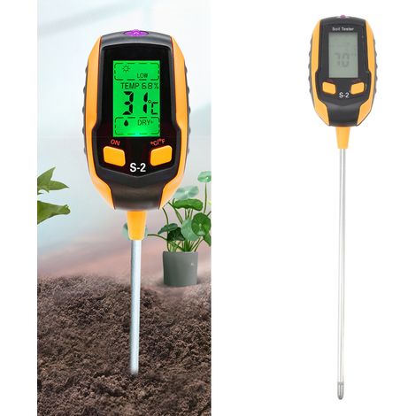 Hochpräzises 5-in-1-pH-Meter, ein professionelles Gerät zur Messung von Licht, pH-Wert, Temperatur, Luftfeuchtigkeit und Umgebungsfeuchte. Einsatzgebiete: Gartenbau, Landwirtschaft sowie Zimmer- und G (1/5)