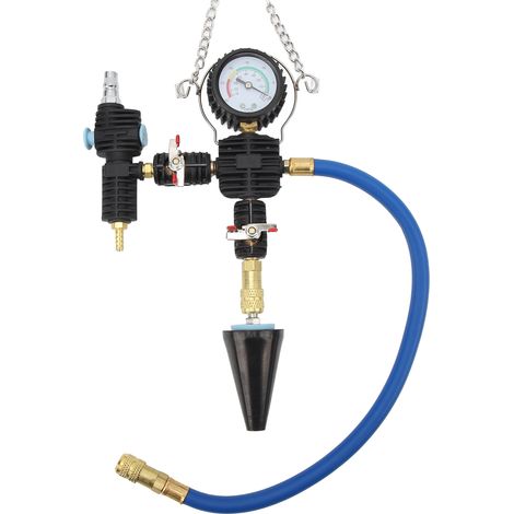Kit de remplissage liquide de refroidissement 90psi, manomètre précis, flexible, testeur de pression radiateur, universel pour voitures et véhicules. (1/5)