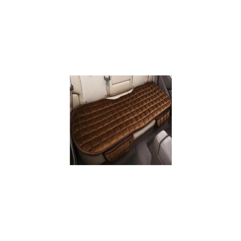 Adatto per cuscini invernali per sedili auto, monofacciale senza schienale, antiscivolo, anti-pizzicamento, adatto per auto (sedile posteriore, marrone).