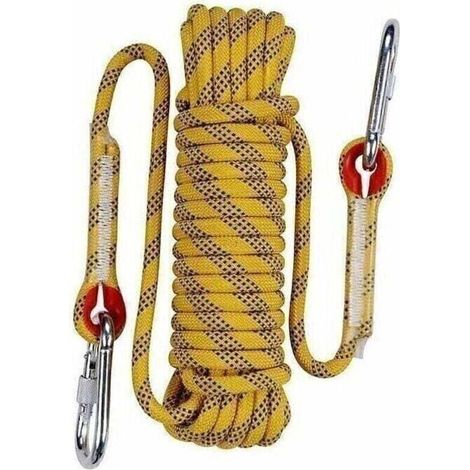 LaBlanc - Corde d'escalade d'extérieur,Corde Haute résistance de 12 mm de diamètre,Corde de sécurité tressée en Nylon Longueur 30 m,pour la randonnée, Les Accessoires de Sport et Le Camping (1/5)