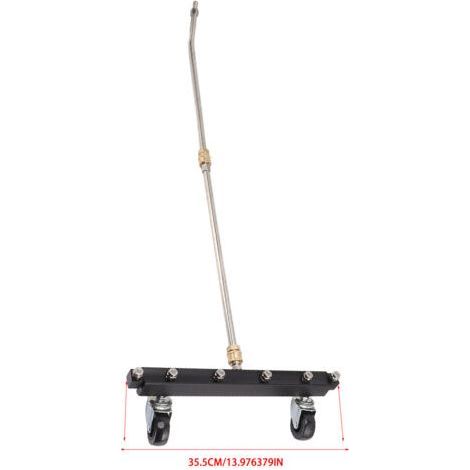 Undercarriage Cleaner for 4000 PSI Pressure Washer - 6 Nozzles and 2 Extension Wands - Swivel Wheels for Wide Surfaces (1/5)
