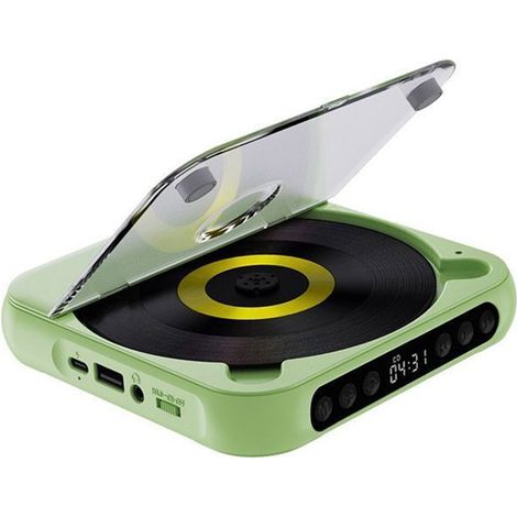 1 lecteur CD Bluetooth, portable avec entrée USB, compatible CD-R/CD-RW/MP3, idéal pour salon ou bureau (1/4)