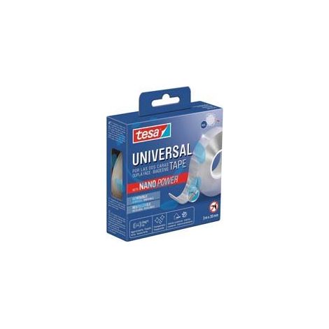 NASTRO BIADESIVO TRASPARENTE NANO POWER 55810 - mm.30h. in rotoli da mt.3