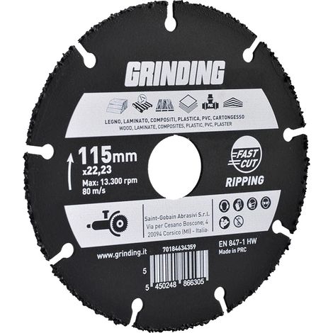 DISCO MULTIMATERIALE Ø 115 x 22,23 mm - GRINDING