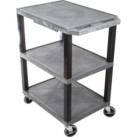 Chariot RS PRO 3 plateaux en PE, 610 x 460mm, Capacité de charge 150kg ( Prix pour 1 ) (1/4)