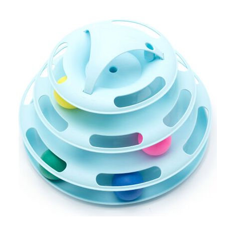 Jouet interactif pour chat – Labyrinthe 4 couches avec balles – Stimule l'activité et réduit l'ennui – Matériau non toxique - CHAT 2 EN