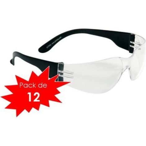 eagle-pkea001-gafas de seguridad transparentes eco (pack 12 unidades)