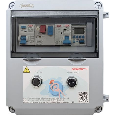Cuadro Maniobra Transformador 50W 12V/Ac Bomba Hasta 0.5 Cv Contactor Reloj