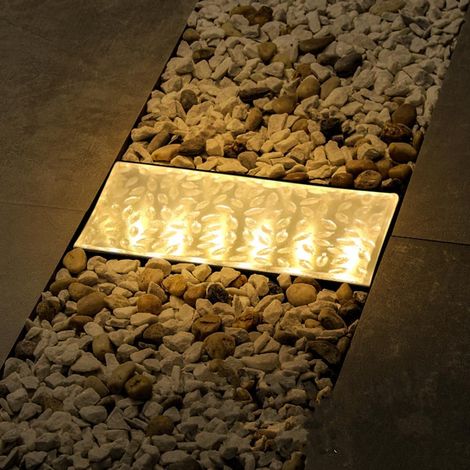 APEX Lampes solaires d'extérieur étanches - 0.5W IP44 - 19.69.96.3 cm - Solar Landscape Light Ice Cube Light - Warm White (1/4)