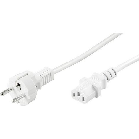 goobay Goobay CEE 7/7 - C 13 - 1,5 m - Mâle/Femelle - CEE7/7 - Coupleur C13 - Blanc (96038)