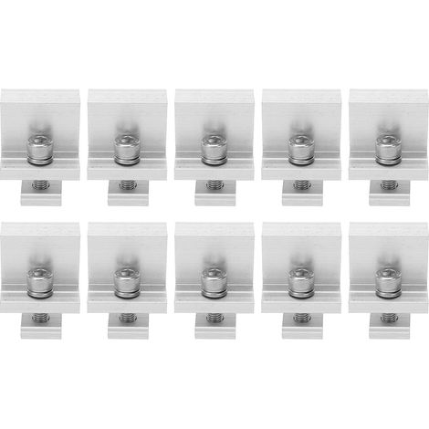 Support Z pour panneaux solaires 10 pièces pinces de fixation latérales en alliage d’aluminium 35 mm système photovoltaïque montage au sol toiture et charpente (1/5)
