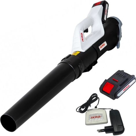 Souffleur de feuilles sans fil 20V 2Ah – Souffleur Jardin 150 km/h + Batterie + Chargeur Terrasse Allée Nettoyage Extérieur IKRA