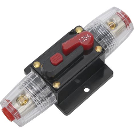 Disjoncteur audio stéréo 12-24 V 125 A avec porte-fusible à réarmement automatique pour voiture et bateau (1/5)