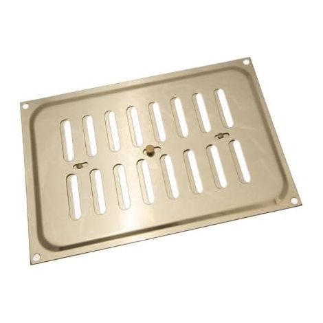 Hit & Miss Grille de ventilation en laiton poli 7,6 x 22,9 x 15,2 cm (1/2)
