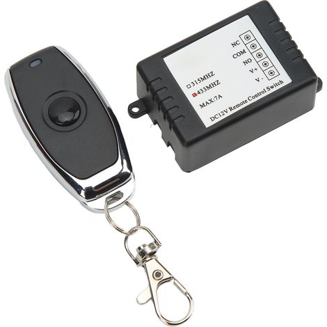 DC12V Remote Control Switch Battery Disconnect Switch Black Shell Portable Compact Size Single Button 7A