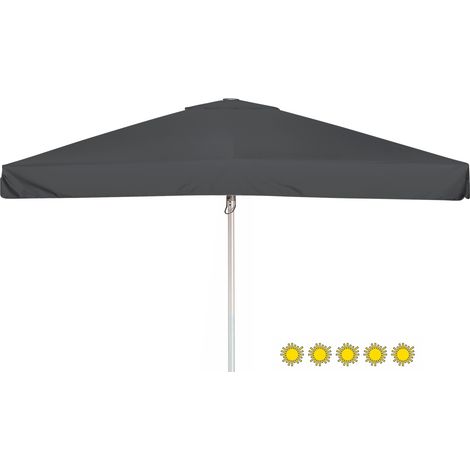 Doppler Sonnenschirm / Großschirm "Telestar" 400 x 400 cm, anthrazit, mit Volant, Bezug aus 100% Polyester, Gestell aus Aluminium, 25 kg (1/5)