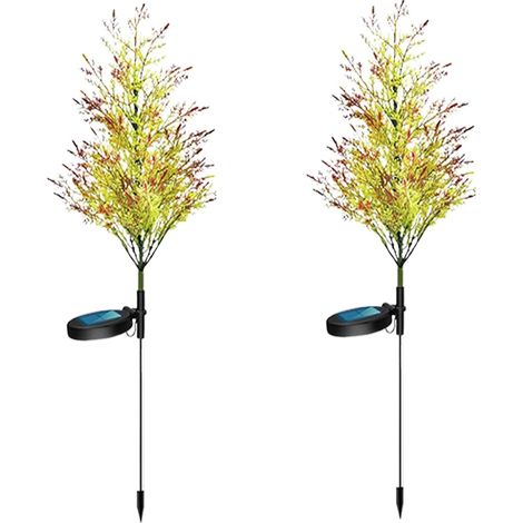 Lampes solaires pour sapin de Noël avec 2 lumières solaires pour allée, pelouse et terrasse (1/5)