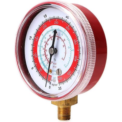 Manomètre haute pression pour réfrigérant R404/R134A/R22 (rouge) (PSI/kPa) (1/4)