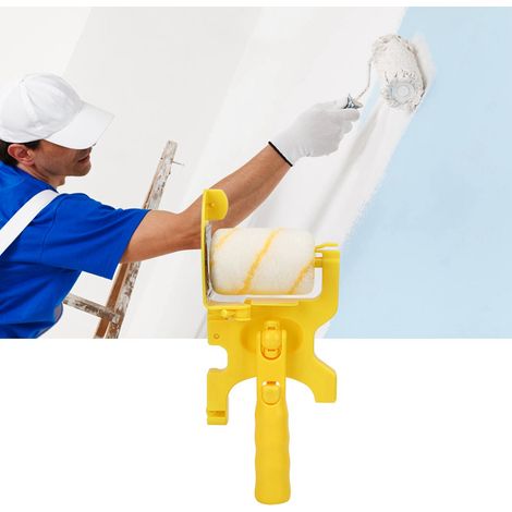 Rouleau à peinture, pinceau de bordure, outil de finition pour séparer les couleurs, peinture de murs et plafonds, sécurité garantie. (1/5)