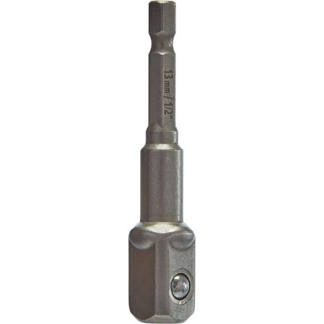 Hex Shank to Square Shank Adapter, 1/2" (73mm) Drill/Driver Adapter Shank (1/5)