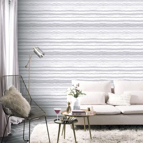 Arthouse Mineral White & Silver Glittery Finish Wallpaper Smooth Vinyl (1/4)