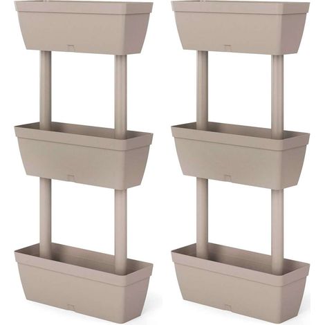 Maison Exclusive - Jardinières 6 pcs 100 cm Taupe (1/5)