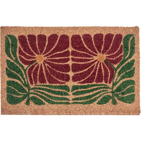 Fußmatte TANALIAN Bunt 50 x 80 cm Blume Kokosfasern