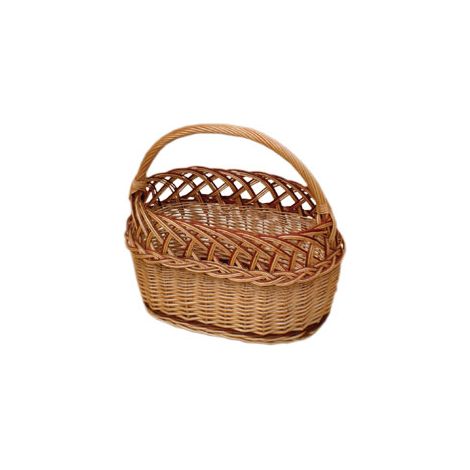 Cesta de mimbre para la compra/champiñones, calada 38