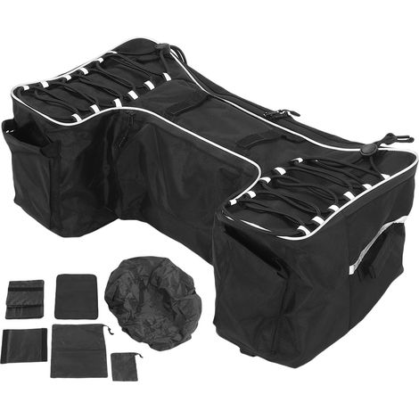Sac de Transport pour Porte-Bagages Arrière ATV 50 L, Tissu 600D avec Cadre intégré, Sac de Transport Universel pour Siège UTV Arrière, Pack D'équipement de Siège, Pack de (1/5)