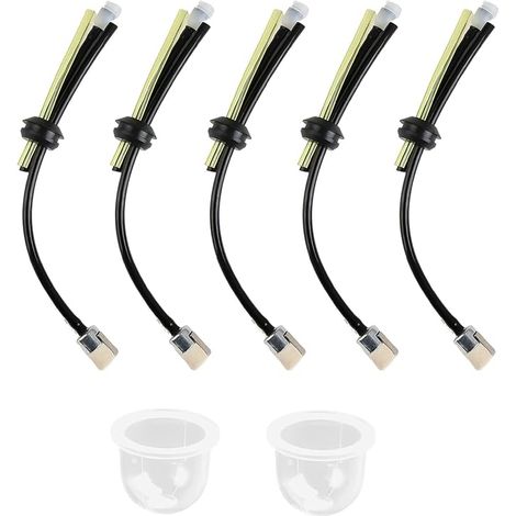 5 Pcs Durites D'essence de Tondeuses, Conduite de Carburant pour Débroussailleuse, avec Poire D'amorçage du Filtre à Carburant, pour Débroussailleuse, Tondeuse, Taille-Haie (1/5)