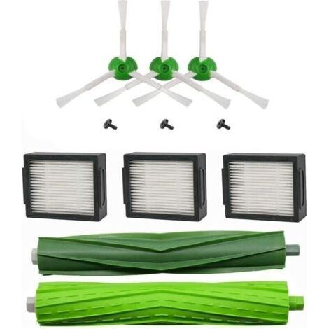 ALLIANDISKit de pièces de rechange Compatible avec Roomba i7 i7+ E5 E6 E7 - Pack de brosses latérales, rouleaux et filtres Hepa (1/5)