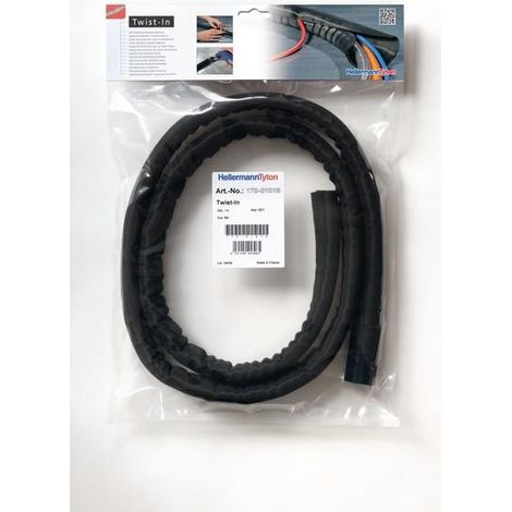 HellermannTyton Twist-In 08 tubo de protección negro 5 m