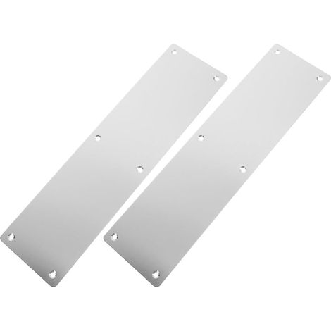 2 Plaques de poussée et de traction pour portes en acier inoxydable 80 (1/5)