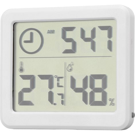 Thermomètre-hygromètre numérique haute précision avec quatre stomates, écran blanc de 3,2 pouces. (1/5)