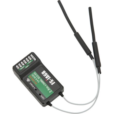 Der FS IA6B Empfänger ist ein 6-Kanal 2,4 GHz I-Bus PPM-Empfänger, der für die Sender FS I4, FS I6, FS I10, FS GT2E und FS GT2G geeignet ist. (1/4)