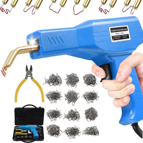 150W Soudage plastique Machine, Réparation de Pistolet de Soudeur avec 800PCS agrafeuse Chaud,Kit de Réparation Pare-chocs de Voiture,Soudure en plastique Outil de Réparation de Fissure de Carrosserie (1/5)