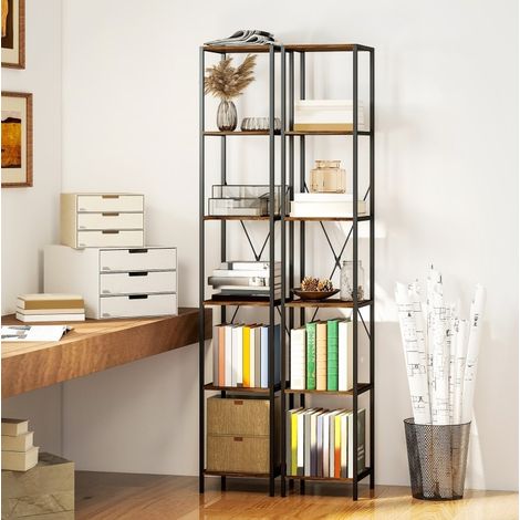 MEUBLIV Libreria 30 x 30 x 174,5 cm marrone – 6 livelli, set da 2 (1/5)