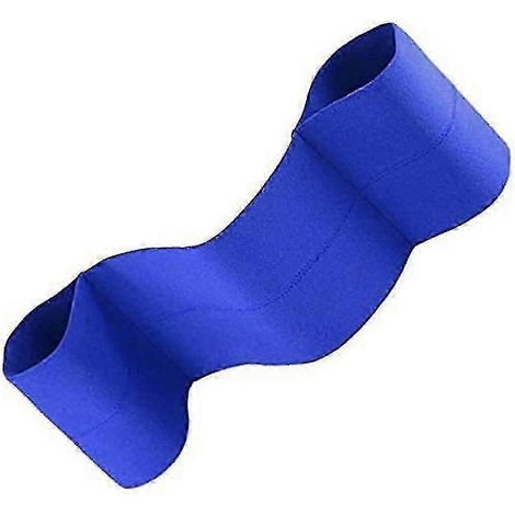 Développé couché avec élastique de résistance, musculation, exercice de fitness, renforcement musculaire, pompes, bleu. (1/5)