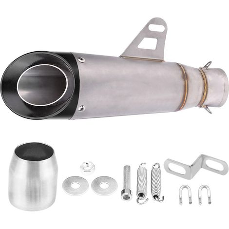 Sortie en acier inoxydable universelle pour moto, embout de pot d'échappement couleur titane (1/5)