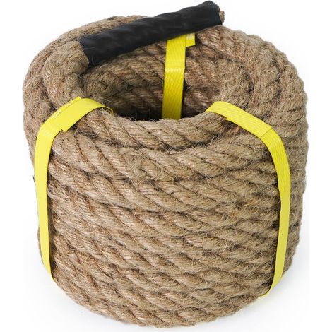 1 Corde en jute, 30mm diamètre, 15M longueur, fibres naturelles tressées, pour jardin décoration et bricolage