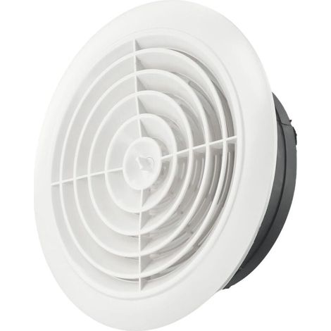 Grille de ventilation, modèle circulaire pivotant, pour ouvertures Ø 200 mm, blanche (1/4)