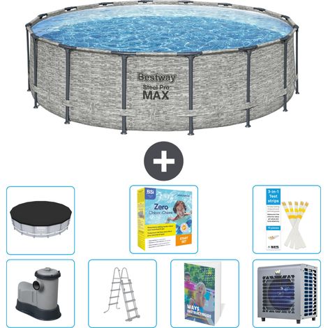 Bestway Piscina Bestway Steel Pro MAX Redonda - 488x122 cm - 8-piezas  S606