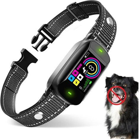 Dog training collar with sound/vibration/strong vibration modes, IP67 waterproof, rechargeable, suitable for dogs of all sizes. (1/5)